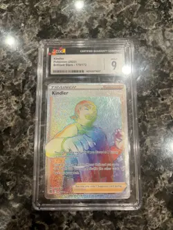 Pokemon TCG Kindler Brilliant Stars Holo Secret Rare Card 179/172 CGC-9 - Image 1