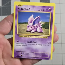Nidoran Miscut Error Evolutions Pokemon Card 43/108 - Image 1