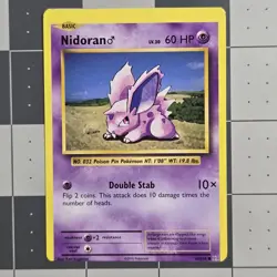 Nidoran Miscut Error Evolutions Pokemon Card 43/108 - Image 5