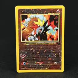 Pokemon TCG Card WoTC Entei Black Star Promo 34 Reverse Holo SWIRL 2001 - P2 - Image 2