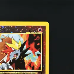 Pokemon TCG Card WoTC Entei Black Star Promo 34 Reverse Holo SWIRL 2001 - P2 - Image 5