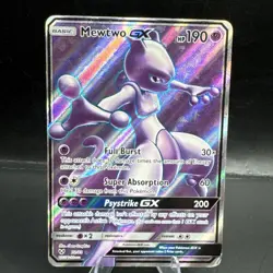 MEWTWO GX 72/73 Full Art Shining Legends Ultra Rare Pokemon Card MP/HP - Image 1