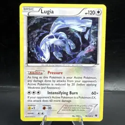 Pokemon Card Lugia Fates Collide 78/124 Exclusive Cracked Ice Holo LP - Image 1