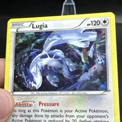 Pokemon Card Lugia Fates Collide 78/124 Exclusive Cracked Ice Holo LP - Image 2