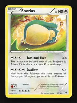 Snorlax 77/124 LP Fates Collide English Pokemon Card TCG - Image 1