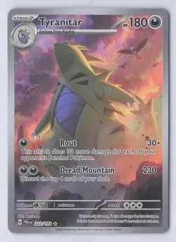 🔥Pokemon TCG Tyranitar Scarlet & Violet Paldea Evolved Holo Card 222/193 NM🔥 - Image 1