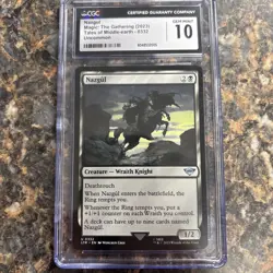 NAZGUL Graded CGC 10: MtG Magic card; LTR 332, Tolkien, Ring Tempts, wraith - Image 1