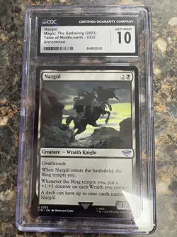 NAZGUL Graded CGC 10: MtG Magic card; LTR 332, Tolkien, Ring Tempts, wraith - Image 2
