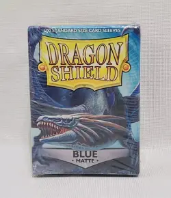 Dragon Shield Blue Matte 100 Standard Size Card Sleeves-NEW - Image 1