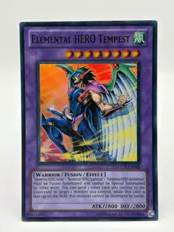 LCGX-EN048 Elemental Hero Tempest Super Rare 1st Edition NM Yugioh Card - Image 1