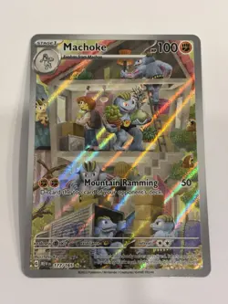 Machoke 177/165 Scarlet & Violet 151 Illustration Rare Near Mint Pokemon Card - Image 1