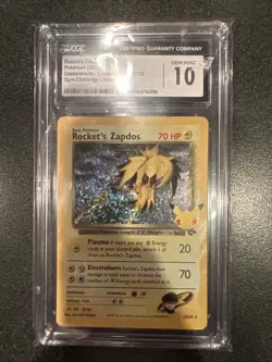 Rocket's Zapdos 15/132 2021 Celebrations Holo Pokemon Card CGC 10 - Gem Mint - Image 1