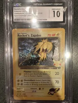 Rocket's Zapdos 15/132 2021 Celebrations Holo Pokemon Card CGC 10 - Gem Mint - Image 2