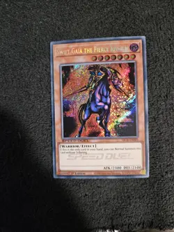 YuGiOh Swift Gaia the Fierce Knight SBCB-EN005 1st Edition Secret Rare - Image 1