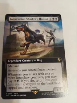 Interceptor, Shadow's Hound Extended Art - FIC 0147 NM - MTG Magic - Image 1