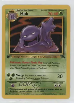 Muk 1st Ed. Pokemon Fossil #28 1999 - Image 1
