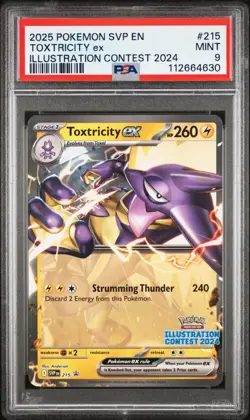 PSA 9! #215 TOXTRICITY EX 2025 POKEMON SVP EN-SV BLACK STAR PROMO - Image 1