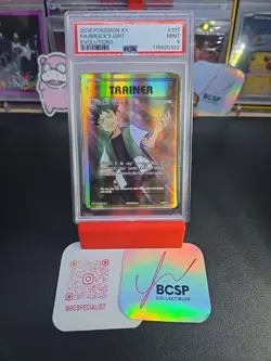 Pokemon 2016 XY Evolutions - 107/108 BROCK'S GRIT Full Art Trainer - PSA 9 MINT - Image 3
