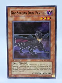 YUGIOH NEO-SPACIAN DARK PANTHER SUPER RARE POTD-EN005 1ST ED NM - Image 1