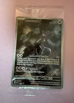 MEWTWO SVP 052 Scarlet Violet 151 Promo Illustration Rare Pokemon Card SEALED - Image 4