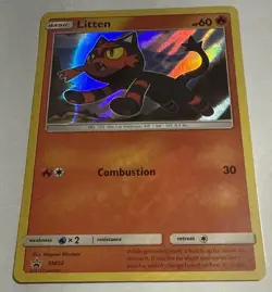Litten Black Star Promo SM02 HOLO Pokemon Card 2016 EXCELLENT CONDITION NM - Image 1