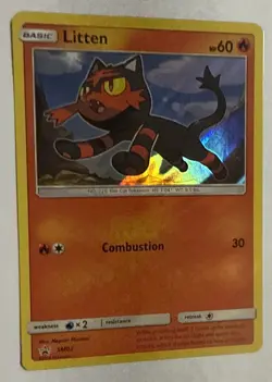 Litten Black Star Promo SM02 HOLO Pokemon Card 2016 EXCELLENT CONDITION NM - Image 3