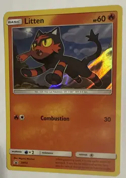 Litten Black Star Promo SM02 HOLO Pokemon Card 2016 EXCELLENT CONDITION NM - Image 4