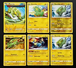 6x Electrike & Manectric Pokemon Card Lot Electric Type Pokemon Card Lot - Image 1