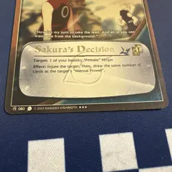 Sakura's Decision Ultra Rare LP 1st Edition 3 Dots Naruto CCG Card - Image 3