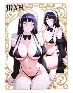 Waifu Anime Cards TCG | Naruto - Hinata [ METAL CARD ] limited 063/200 ~ Hentai - Image 2