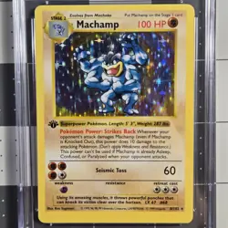 Machamp OC Error 1st Edition Shadowless CGC 8 NM/Mint Pokemon Card Base Set - Image 2