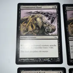 CONTAMINATED BOND X4 4 4X Mirrodin MTG Magic the Gathering Cards - Image 2