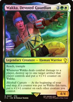 MAGIC FINAL FANTASY WAKKA DEVOTED GUARDIAN (SURGE FOIL) R 97 FFX FIN MTG FCA TCG - Image 1