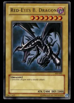 Red Eyes Black Dragon SDJ-001 UR Starter Deck Joey 2002 - Yugioh - Image 1