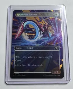Spotcycle Scouter #297 Aetherdrift Foil Borderless MTG NM/M - Image 1