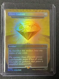Chaos Emerald (Lotus Petal) Yellow 7035 Secret Lair Drop Sonic Bonus MTG *MINT* - Image 1