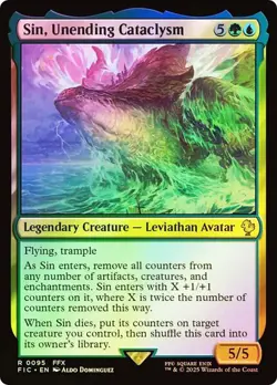 MAGIC FINAL FANTASY SIN UNENDING CATACLYSM (SURGE FOIL) R 95 FFX FIN MTG FCA TCG - Image 1