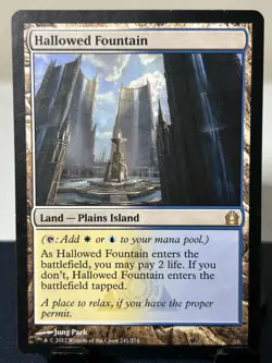 MTG: Hallowed Fountain Return to Ravnica Regular Blue White Rare Land #241 - Image 1