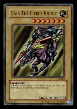 Gaia The Fierce Knight LOB-006 Ultra Rare Legend of Blue Eyes - Yugioh - Image 1