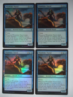 MTG Windrider Patrol 4X All Foil Battle for Zendikar Actual picture of the cards - Image 1