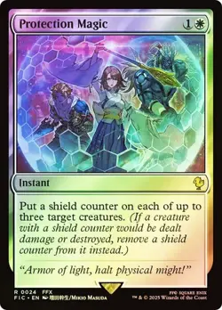 MAGIC FINAL FANTASY PROTECTION MAGIC (SURGE FOIL) R 24 YUNA FFX FIN MTG FCA TCG - Image 1