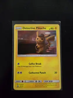 Detective Pikachu Pokemon Promo Holo Cards NM/M - Pikachu SM190 & Magikarp 8/18 - Image 2