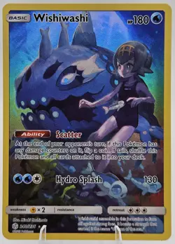 Wishiwashi 240/236 Cosmic Eclipse Full Art Secret Rare Holo Pokemon TCG. NM Mint - Image 1