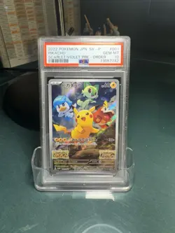 2022 Pokemon JPN SV-P Pikachu Scarlet/Violet Pre-Order 001/Sv-p (PSA 10) - Image 3
