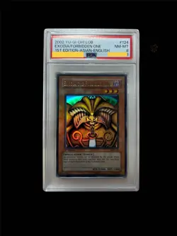 PSA 8 NM 2002 Exodia Ultra Rare LOB-124 1st ED Asian English YuGiOh Card Holo - Image 1