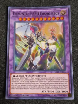 Yugioh Elemental HERO Cosmos Neos SAST-EN036 Super Rare VLP - Image 1