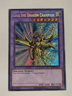 Gaia the Dragon Champion LOB-EN125 25th Anniversary Yugioh Secret Rare Unlimited - Image 1
