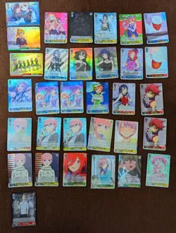 Weiss Schwarz SR RRR 28 Card Set Holo Special Rare Blue - Image 1