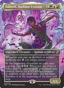 Saheeli, Radiant Creator Aetherdrift Commander Borderless Rare #3 Nm MTG - Image 1