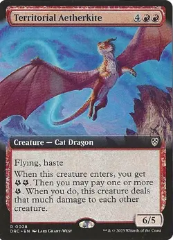 Territoriak Aetherkite Aetherdrift Commander Borderless Rare #28 Nm MTG - Image 1